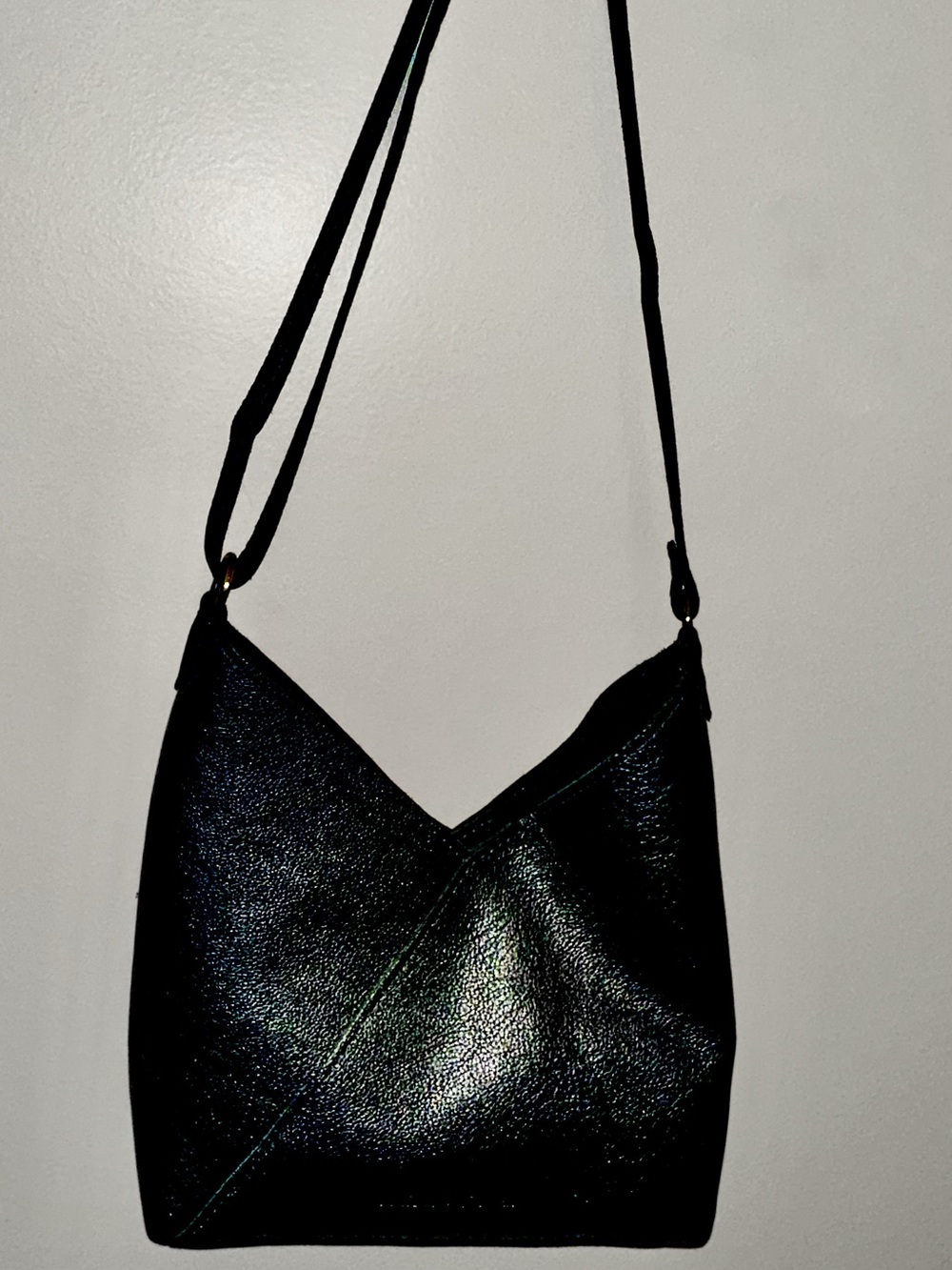 Portland Leather Pebbled Black Naomi Shoulder Bag - Small - Picture 8 of 12